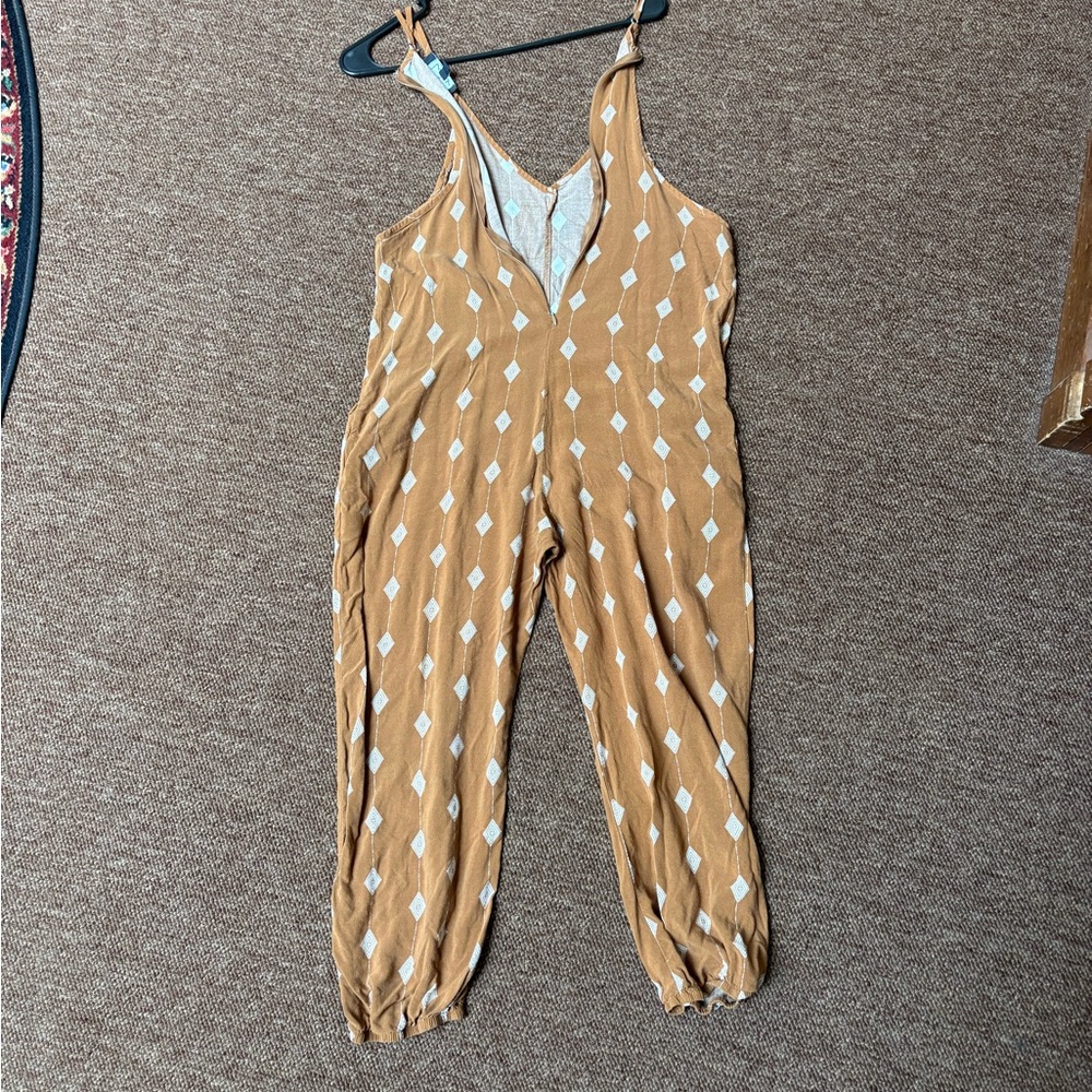 Brown Geometric Pattern Jumpsuit - image 3